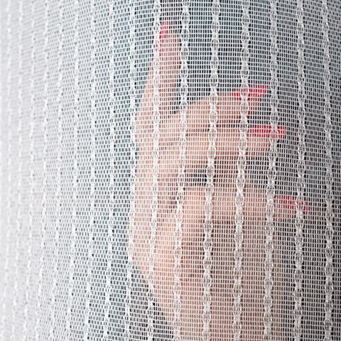 Firanka fantazyjna z ołowianką, wysokość 300cm, kolor 004 biały ze srebrną nitką 002047/OLO/004/000300/1