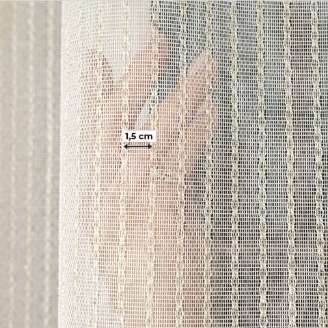 Firanka fantazyjna z ołowianką, wysokość 300cm, kolor 120 kremowy ze złotą nitką 002047/OLO/120/000300/1