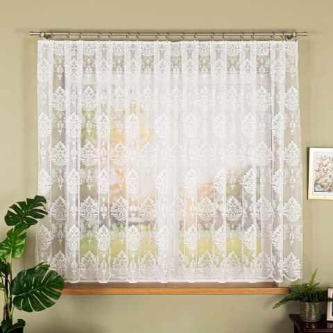 Firanka żakardowa na metry 022130 wysokość 155 cm kolor biały