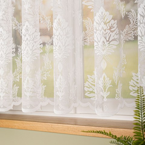 Firanka żakardowa na metry 022130 wysokość 155 cm kolor biały