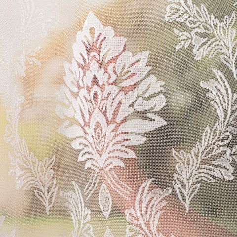 Firanka żakardowa na metry 022130 wysokość 155 cm kolor biały