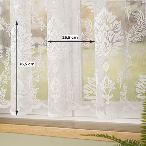 Firanka żakardowa na metry 022130 wysokość 155 cm kolor biały