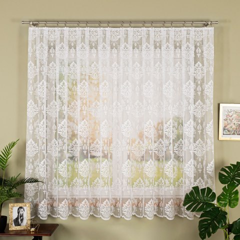 Firanka żakardowa na metry 022130 wysokość 175 cm kolor biały