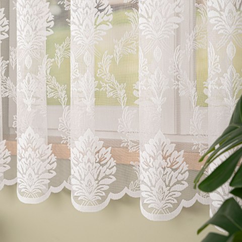 Firanka żakardowa na metry 022130 wysokość 175 cm kolor biały