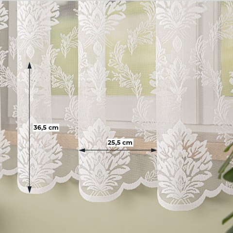 Firanka żakardowa na metry 022130 wysokość 175 cm kolor biały