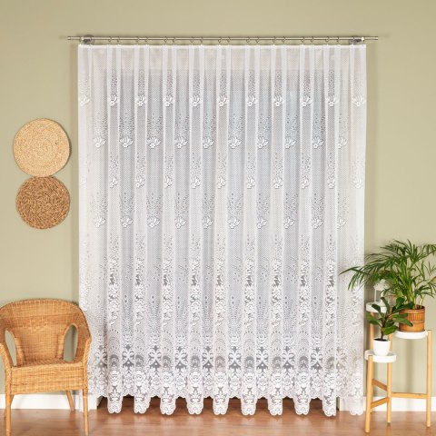 Firanka żakardowa na metry 361090 wysokość 300 cm kolor biały