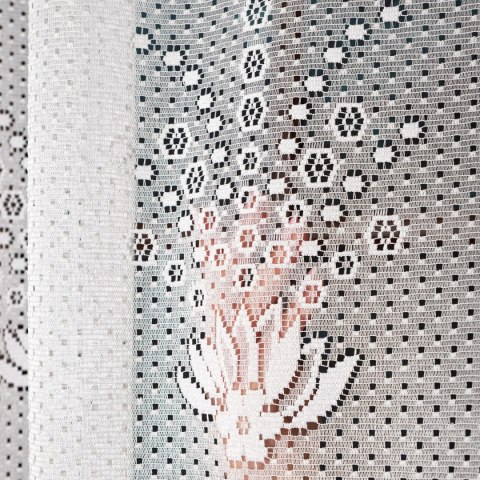 Firanka żakardowa na metry 361090 wysokość 300 cm kolor biały