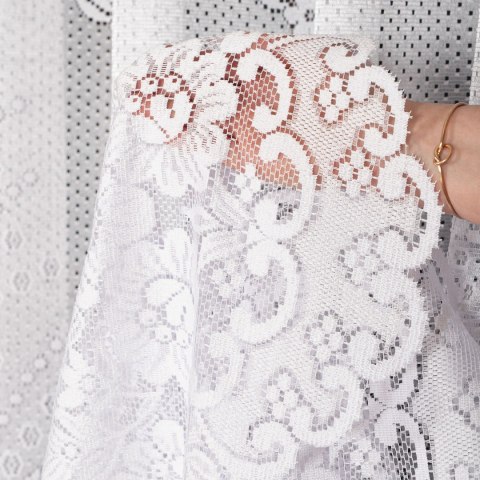 Firanka żakardowa na metry 361090 wysokość 300 cm kolor biały