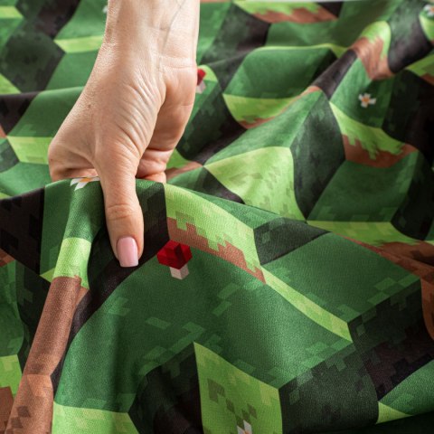 PIKSELOWY ŚWIAT Tkanina dekoracyjna typu MILAS, szerokość 165cm, kolor 002 zielony D00374/MIL/002/165000/1