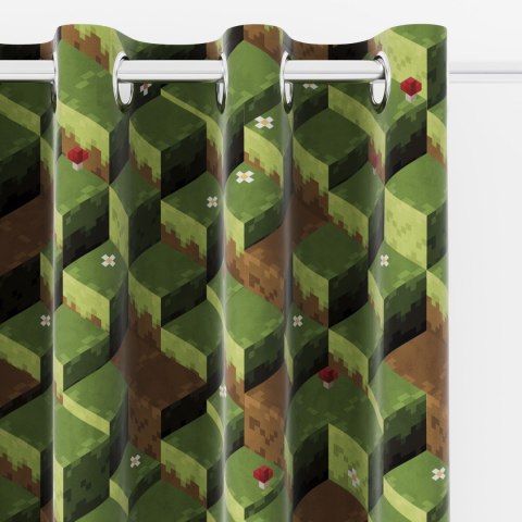 PIKSELOWY ŚWIAT Tkanina dekoracyjna typu MILAS, szerokość 165cm, kolor 002 zielony D00374/MIL/002/165000/1