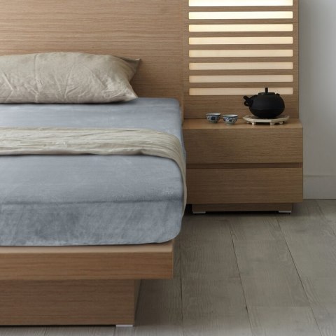 PRZEŚCIERADŁO FLANO 220 X 200 CM SREBRNY