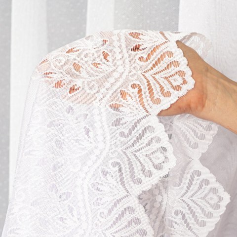 Firanka żakardowa na metry 018534 wysokość 160 cm kolor biały