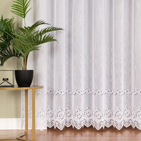 Firanka żakardowa na metry 018534 wysokość 250 cm kolor biały