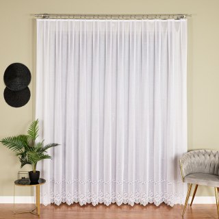 Firanka żakardowa na metry 018534 wysokość 250 cm kolor biały