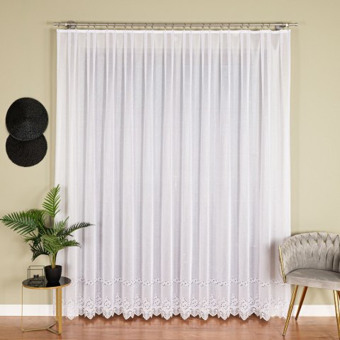 Firanka żakardowa na metry 018534 wysokość 250 cm kolor biały