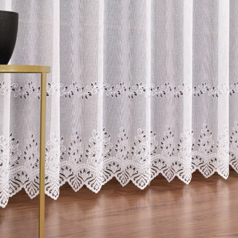 Firanka żakardowa na metry 018534 wysokość 250 cm kolor biały