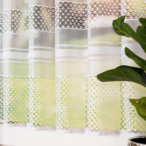 Zazdrostka żakardowa na metry 761021 wysokość 70 cm kolor biały