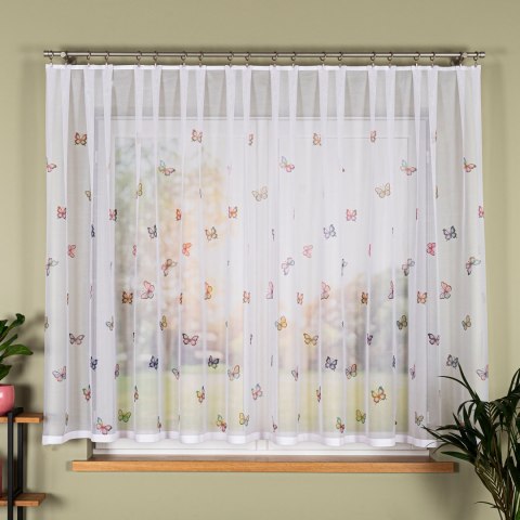 MOTYLKI Firanka żakardowa 023426, wysokość 160cm, kolor 001 biały D00310/000/001/000160/1