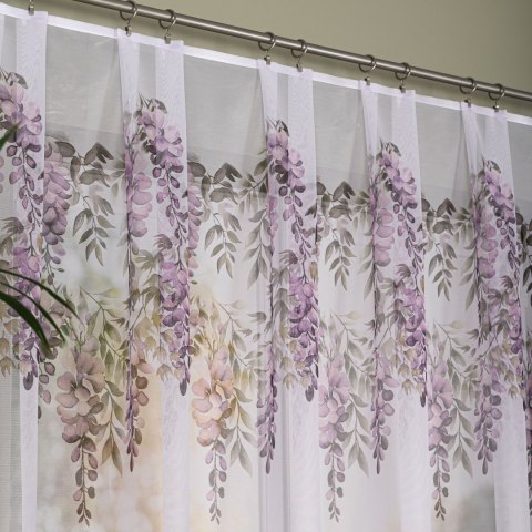 WISTERIA Firanka żakardowa 023426, wysokość 150cm, kolor 001 biały D00309/000/001/000150/1