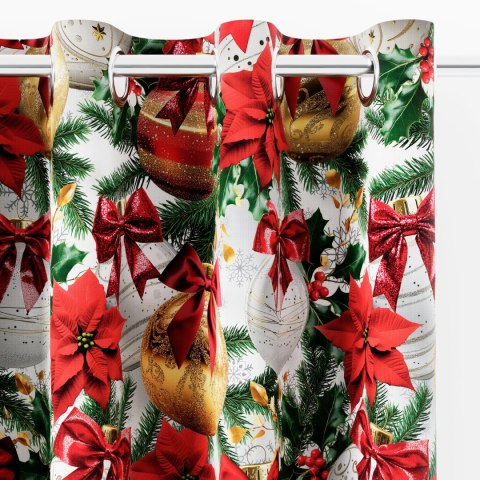 BOMBKI ZE ZŁOTYM Tkanina dekoracyjna NINA WODOODPORNA, 160cm, kolor 001 biały DBN332/NIW/001/160000/1