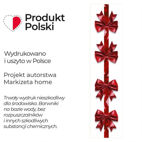 BROKATOWA KOKARDA Bieżnik NINA WODOODPORNA, 38x160cm, kolor 001 biały PBN333/KSP/C01/038160/1