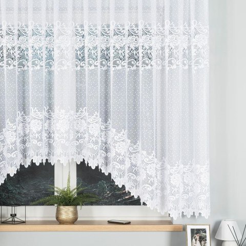 Firanka gotowa żakardowa DEMETRIA 160x500 cm kolor biały
