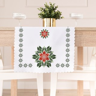 FOLK, GWIAZDA BETLEJEMSKA Bieżnik NINA WODOODPORNA, 38x140cm, kolor 001 biały PBN341/KSP/C01/038140/1