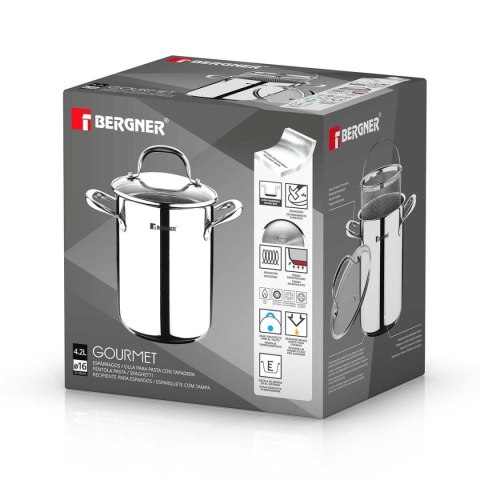 GARNEK 4,2L BERGNER BG-6379 DO SZPARAGÓW SPAGHETTI GOURMET LINE