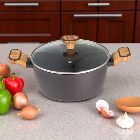 GARNEK MULTICLAD 24cm Z POKRYWĄ BERGNER BG-56037 CHARCOAL