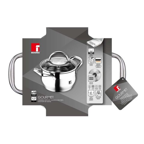 GARNEK STALOWY BERGNER 1,7L GOURMET LINE BG-6506