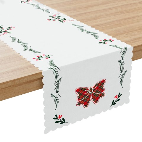 KOKARDA SZKOTI Bieżnik NINA WODOODPORNA, 38x140cm, kolor 001 biały PBN347/KSP/C01/038140/1