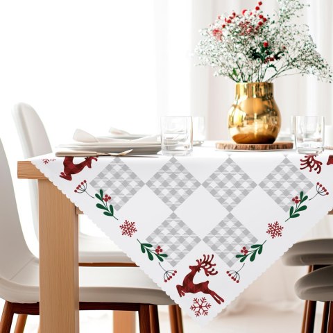 KRATA PATCHWORK Serweta NINA WODOODPORNA, 80x80cm, kolor 001 biały PBN350/KSP/C01/080080/1