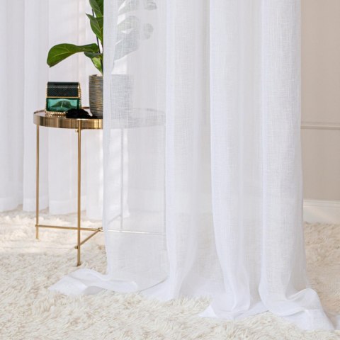 NALA Firana gotowa na przelotkach, szerokość 400cm x wysokość 250cm, kolor 001 biała 002022/ZGP/001/400250/1