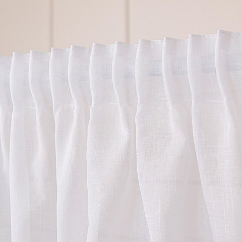 NALA Firana gotowa na taśmie, szerokość 200cm x wysokość 250cm, kolor 001 biała 002022/ZGT/001/200250/1