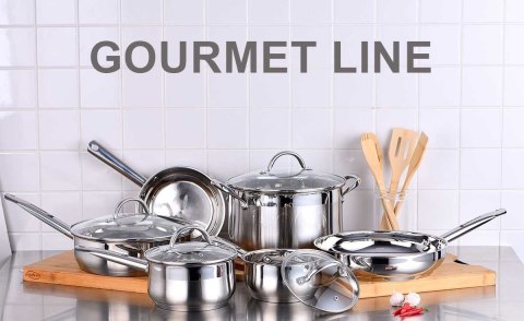 PATELNIA STALOWA 24cm GOURMET LINE BERGNER BG-32161 XYLAN