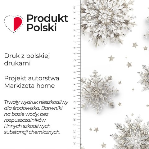 SREBRNE ŚNIEŻYNKI Tkanina dekoracyjna NINA WODOODPORNA, 160cm, kolor 005 biały DBN160/NIW/005/160000/1