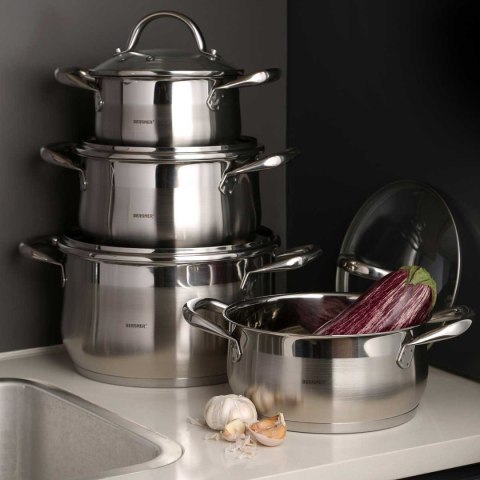 ZESTAW GARNKÓW STALOWYCH 8 ELEM. GOURMET LINE BG-6523