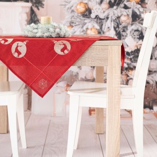 BŁYSZCZĄCY RENIFER Serweta z haftem, szerokość 85cm x wysokość 85cm, kolor 003 czerwony 295157/KSP/L03/085085/1