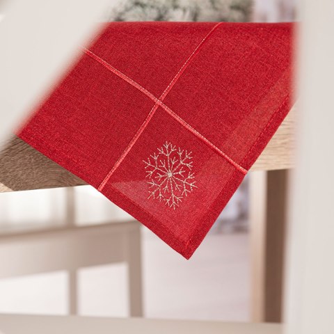 BŁYSZCZĄCY RENIFER Serweta z haftem, szerokość 85cm x wysokość 85cm, kolor 003 czerwony 295157/KSP/L03/085085/1