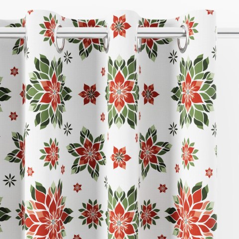 FOLK,GWIAZDA BETLEJEMSKA Tkanina dekoracyjna NINA WODOODPORNA, 160cm, kolor 001 biały DBN341/NIW/001/160000/1