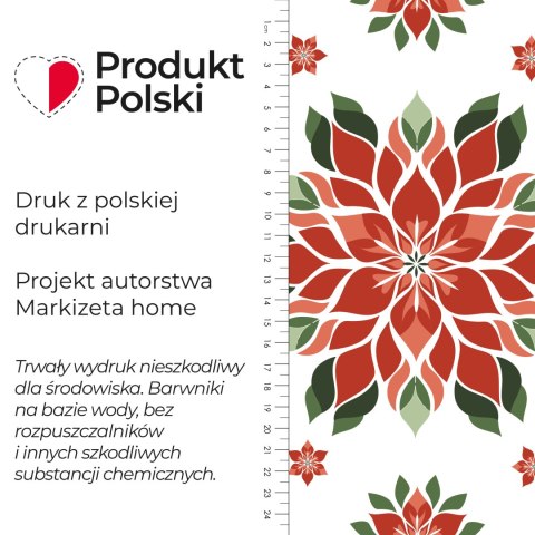 FOLK,GWIAZDA BETLEJEMSKA Tkanina dekoracyjna NINA WODOODPORNA, 160cm, kolor 001 biały DBN341/NIW/001/160000/1
