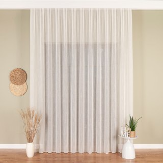 Firanka fantazyjna z ołowianką na metry 015597 wysokość 300 cm kolor kremowy