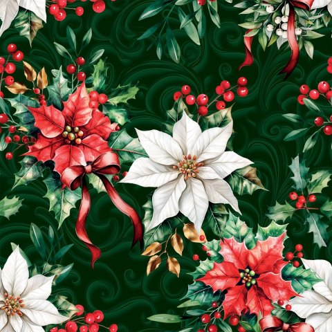 GWIAZDA BETLEJEMSKA Tkanina dekoracyjna NINA WODOODPORNA, 160cm, kolor 002 zielony DBN343/NIW/002/160000/1