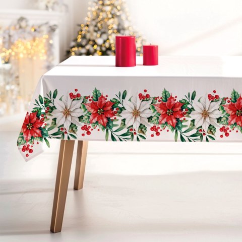 GWIAZDA BETLEJEMSKA Tkanina dekoracyjna obrusowa NINA WODOODPORNA, 160cm, kolor 001 biały DBN343/NIW/N01/160000/1