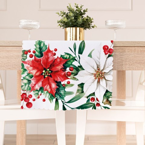 GWIAZDA BETLEJEMSKA Tkanina dekoracyjna obrusowa NINA WODOODPORNA, 160cm, kolor 001 biały DBN343/NIW/N01/160000/1