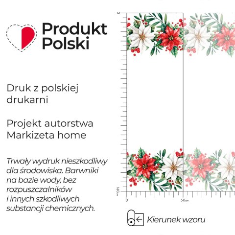 GWIAZDA BETLEJEMSKA Tkanina dekoracyjna obrusowa NINA WODOODPORNA, 160cm, kolor 001 biały DBN343/NIW/N01/160000/1
