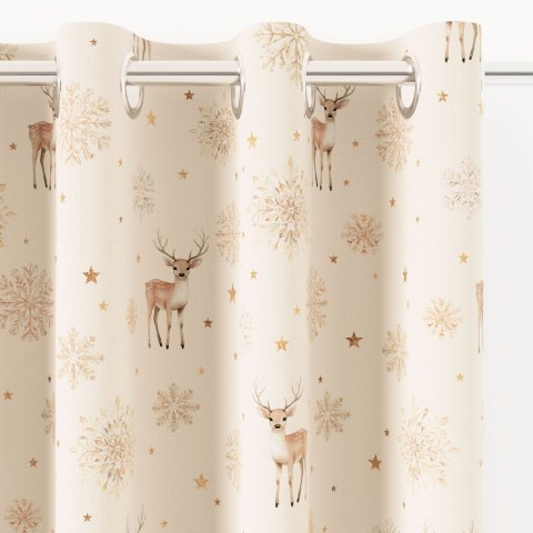 JELONKI, ZIMOWA OPOWIEŚĆ Tkanina dekoracyjna NINA WODOODPORNA, 160cm, kolor 004 beżowy DBN346/NIW/004/160000/1