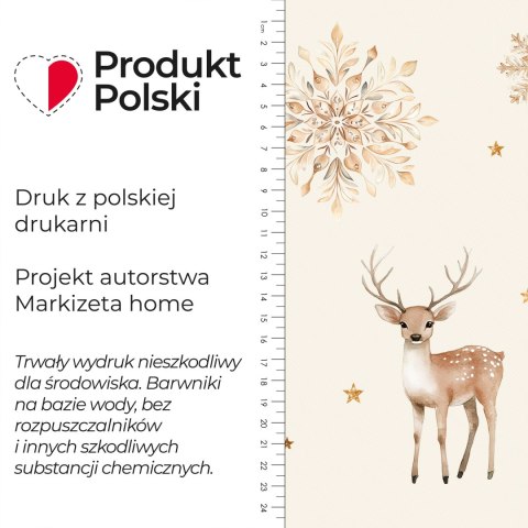 JELONKI, ZIMOWA OPOWIEŚĆ Tkanina dekoracyjna NINA WODOODPORNA, 160cm, kolor 004 beżowy DBN346/NIW/004/160000/1