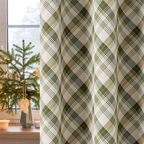 KRATA, ZIMOWA OPOWIEŚĆ Tkanina dekoracyjna NINA WODOODPORNA, 160cm, kolor 002 zielony DBN355/NIW/002/160000/1