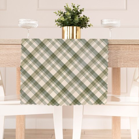 KRATA, ZIMOWA OPOWIEŚĆ Tkanina dekoracyjna NINA WODOODPORNA, 160cm, kolor 002 zielony DBN355/NIW/002/160000/1